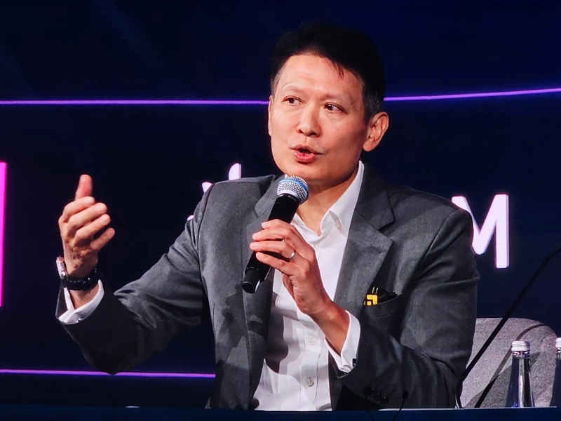 Richard Teng, Binance co-CEO, speaks at the 'Abu Dhabi Finance Week' held at ADQ Arena in Abu Dhabi on the 10th. // photo=Lee Su-hyun, BloomingBit reporter