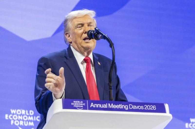 21일(현지시간) 도널드 트럼프 미국 대통령이 다보스 세계경제포럼(WEF)에서 특별 연설을 하고 있다. 사진 = 세계경제포럼 홈페이지