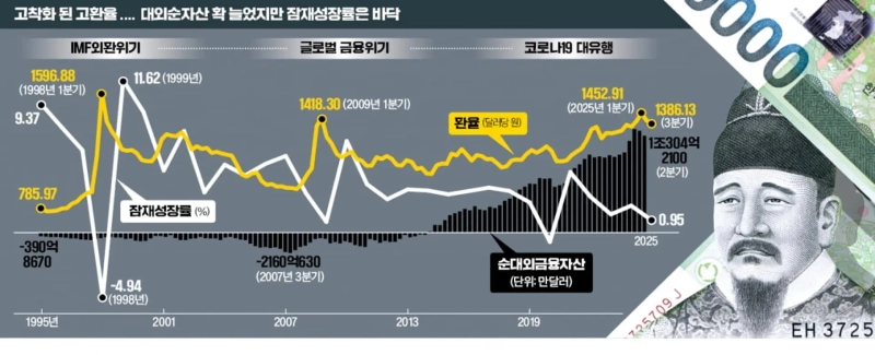 한국, 10년 새 '100배' 늘었다…장기 '고환율' 경고 나온 이유