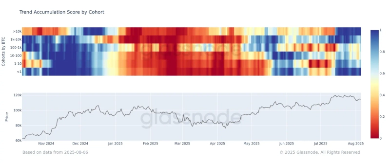 Bitcoin (BTC) accumulation indicator. Source=Glassnode