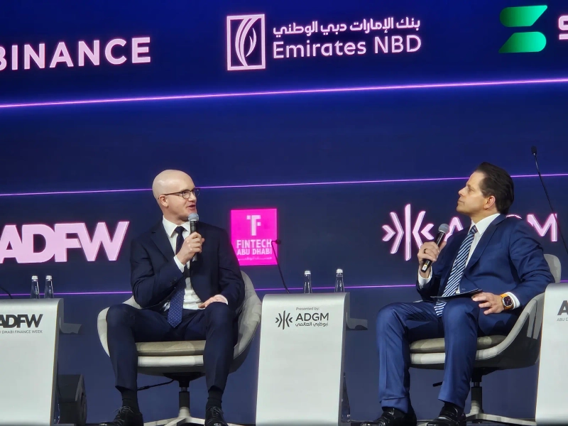 Brian Armstrong, Coinbase CEO, speaks at the 'Abu Dhabi Finance Week' held at ADQ Arena in Abu Dhabi on the 10th. // photo=Lee Su-hyun, BloomingBit reporter