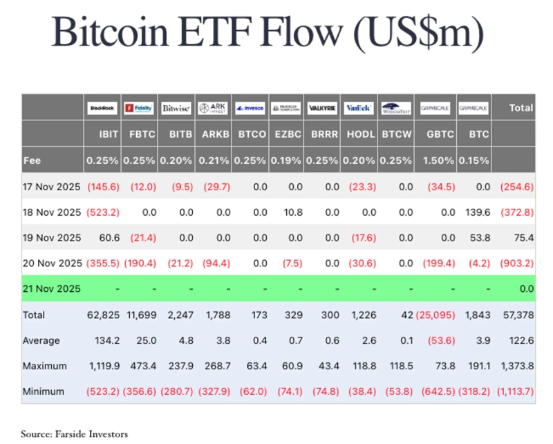 米国に上場されたビットコイン現物ETFの資金流出入 / 写真 = パサイドインベストメント