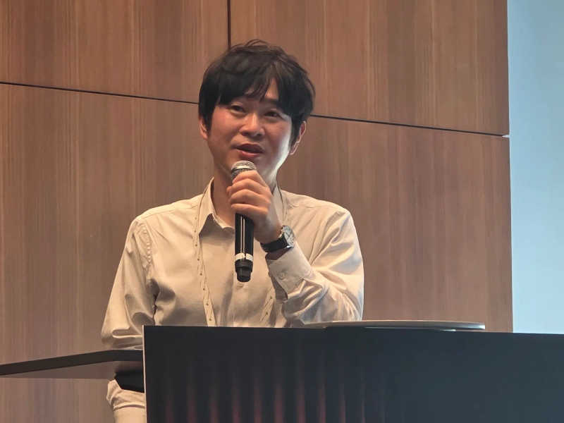 홍종욱 NHN KCP 스테이블코인 TF 팀장이 15일 서울 여의도 IFC 더 포럼에서 진행된 'The Frontier: 스테이블코인 시대의 글로벌 사업전략' 서밋에서 발표하고 있다./사진=진욱 블루밍비트 기자