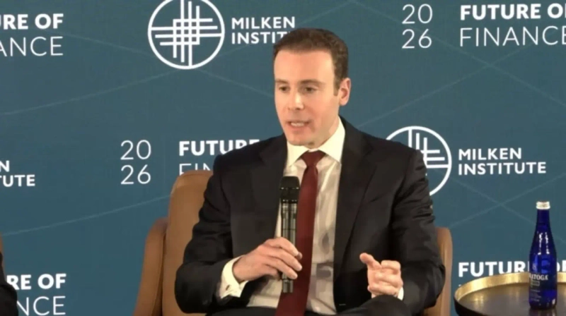 今月初めに開催されたミルケン研究所(Milken Institute)の「金融の未来 2026」カンファレンスに出席した、米商品先物取引委員会(CFTC)のマイケル・セリグ委員長。Photo=Milken Institute(Milken Institute)