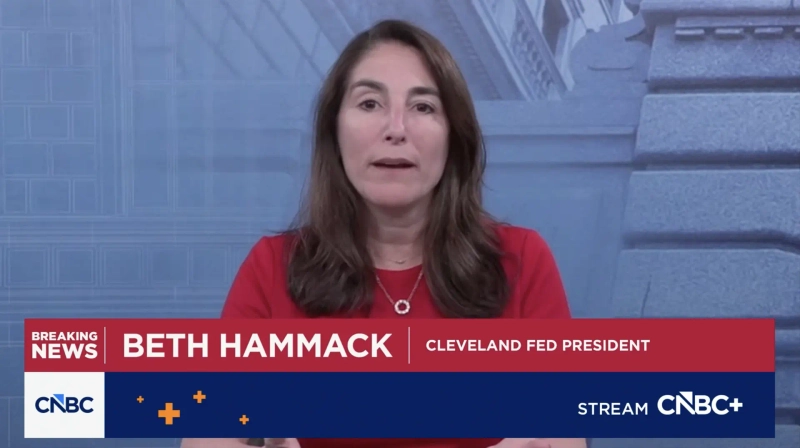 Beth Hammack, president of the Federal Reserve Bank of Cleveland, speaks during an interview with CNBC on June 15. Photo: CNBC capture