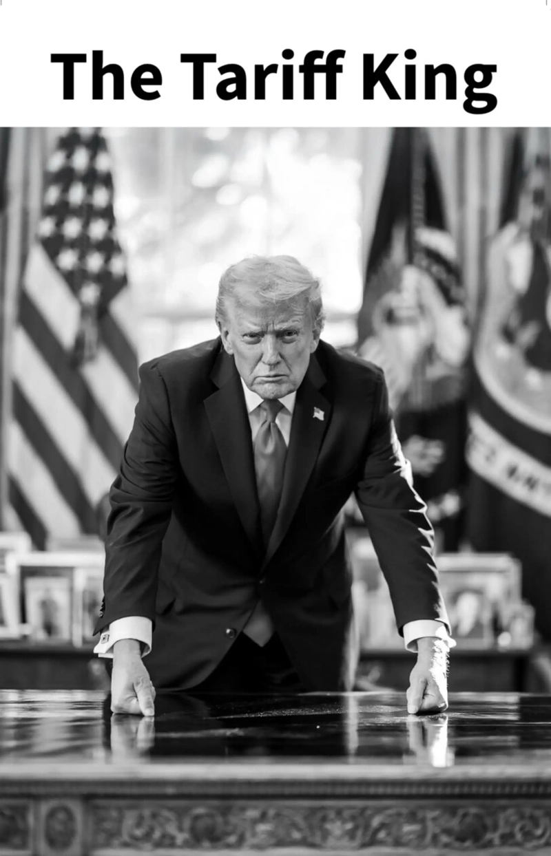 트럼프 대통령은 지난 17일 자신의 소셜미디어 트루스소셜에 '관세왕' 이미지를 게시했다. 사진 = 트루스소셜