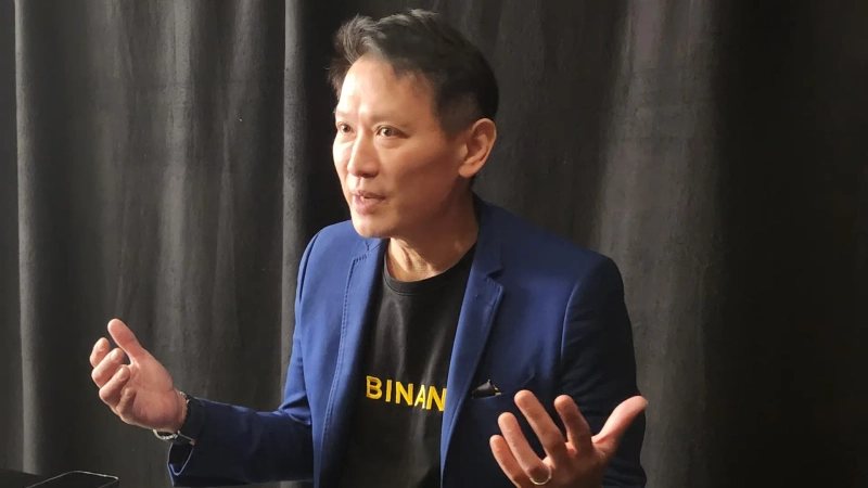 4日(現地時間) ドバイのコカ・コーラアリーナで行われたバイナンス・ブロックチェーン・ウィーク(BBW2025)の記者インタビューでリチャード・テン バイナンス共同最高経営責任者(Co-CEO)が発言している。 / 写真=イ・ヨンミン ブルーミングビット記者