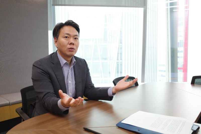Kang Byung-ha, executive director of strategic planning at Meritz Securities, speaks during an interview with Bloomingbit on Aug. 20. Photo: Kang Min-seung/Bloomingbit