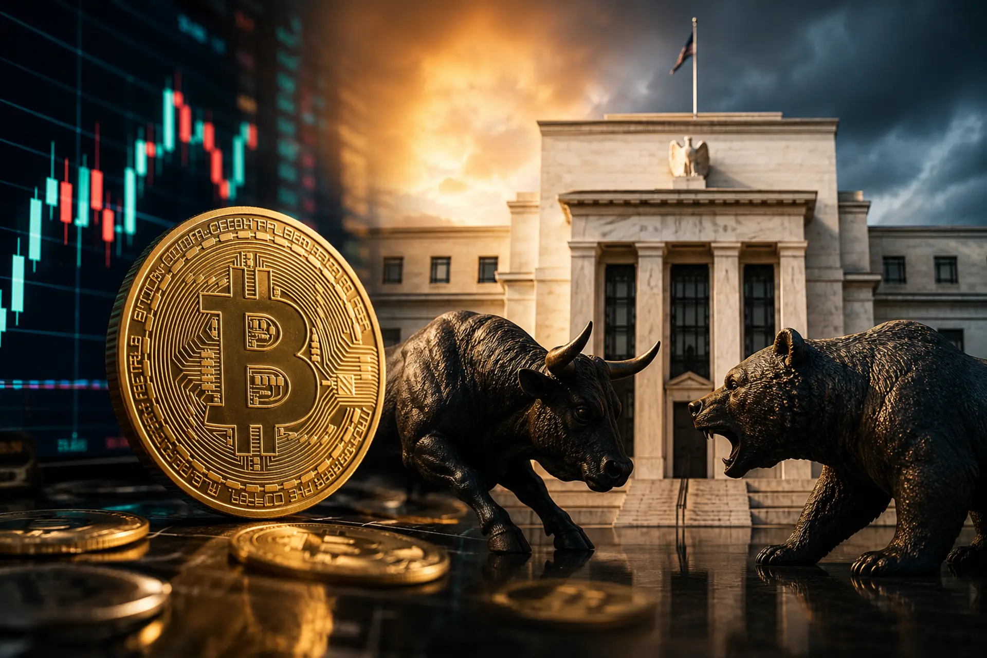 Bitcoin se estabiliza acima de $77.000 após salto semanal de 20% enquanto mercados aguardam discurso de Warsh em Jackson Hole