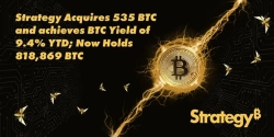 ストラテジー、ビットコイン535BTCを追加購入　保有総量81万8869BTCに