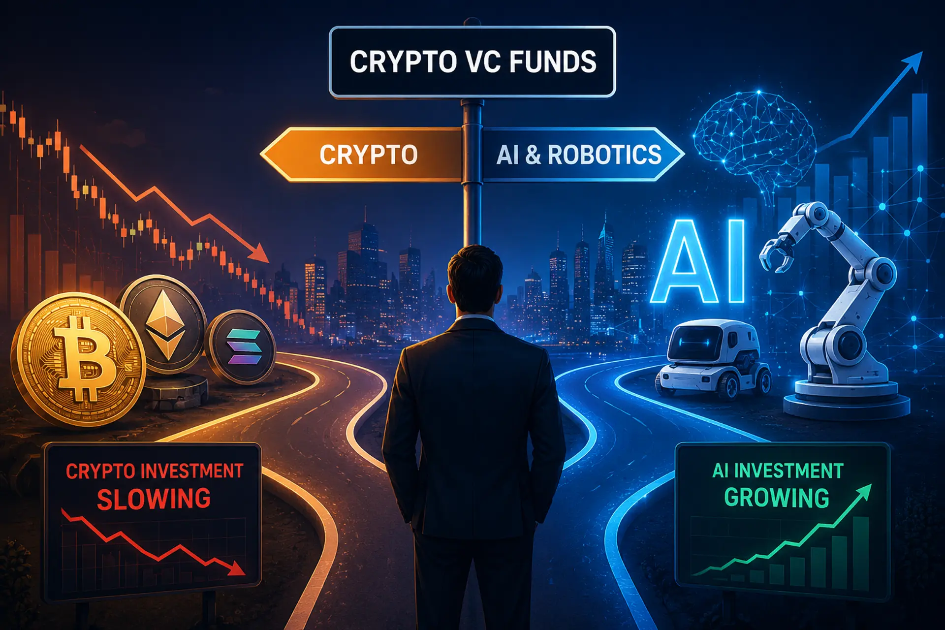 VC 펀드, 가상자산 투자 줄이고 AI·로보틱스로 눈 돌려