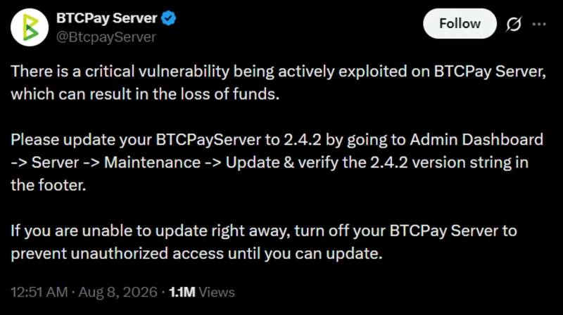 Photo: BTCPay X capture
