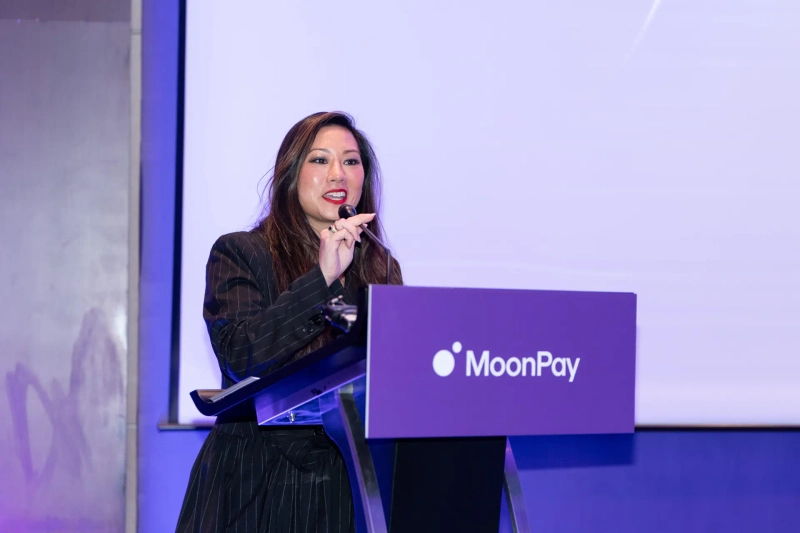 キャロライン・D・ファム氏。ムーンペイ・インスティテューショナル(MoonPay Institutional)の最高経営責任者(CEO)兼最高法務責任者(CLO)、最高管理責任者(CAO)。9月29日にソウルで開かれたムーンペイの韓国公式ローンチ・メディアデーで発表している。
