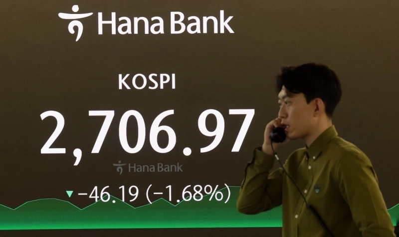 3일 오후 서울 중구 하나은행 본점 딜링룸./사진=최혁 기자