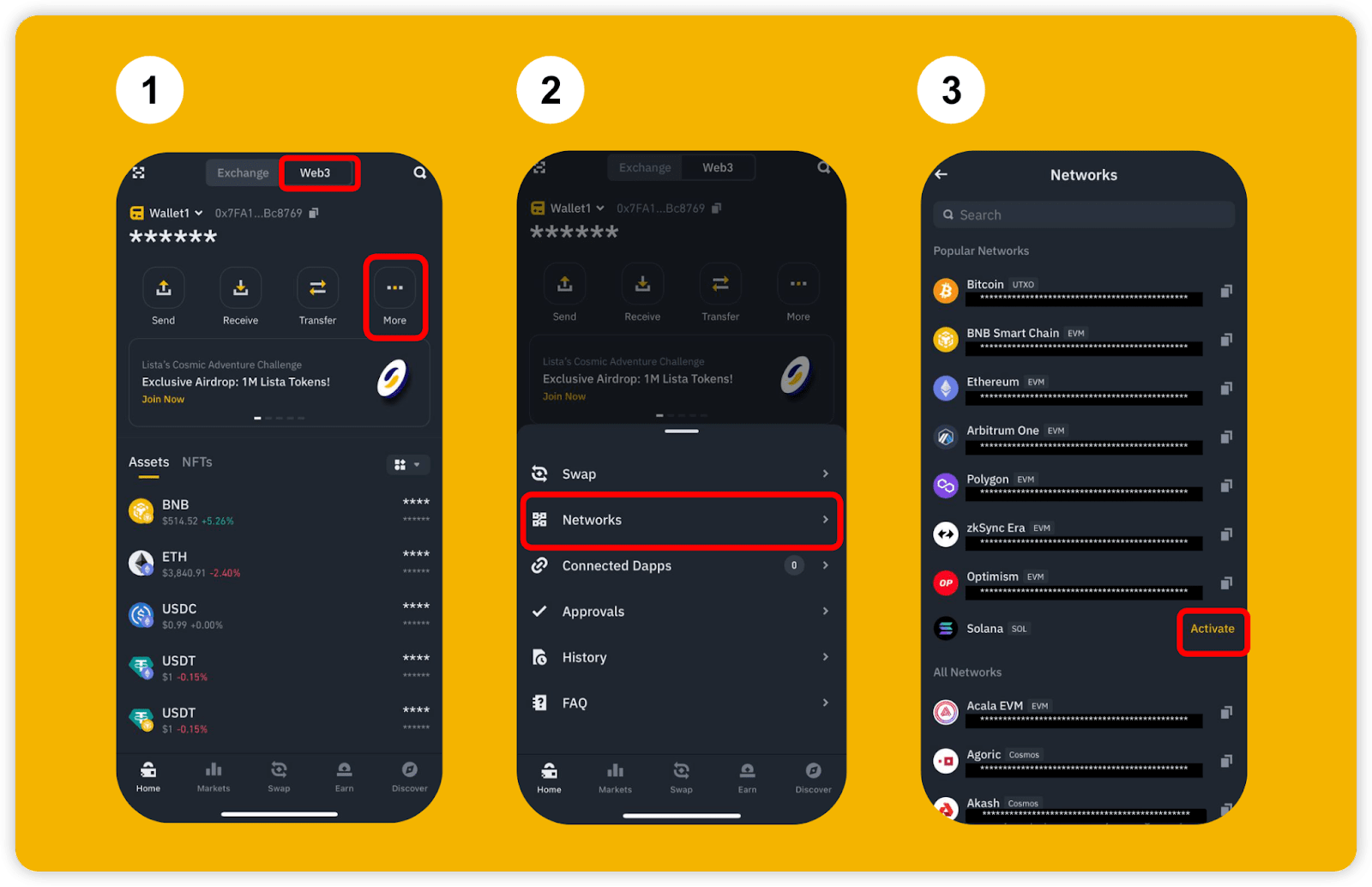 바이낸스 웹3 지갑, 솔라나(SOL) 네트워크와 통합 완료