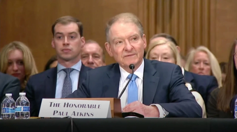 Paul Atkins, the U.S. Securities and Exchange Commission (SEC) chair candidate, speaks at the U.S. Senate Banking Committee confirmation hearing on the 27th of last month (local time). Photo = CNBC YouTube Capture