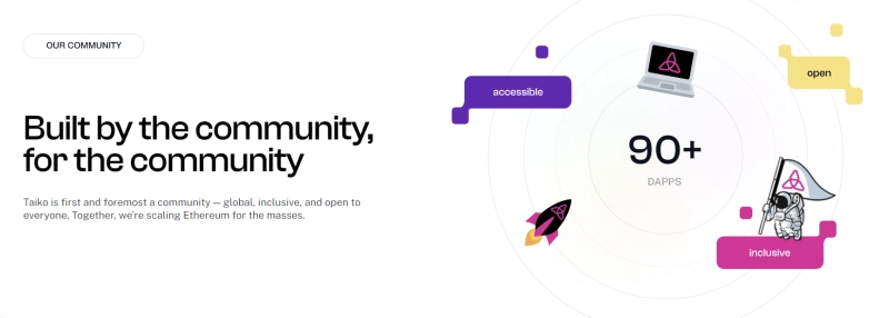 타이코 랩스가 개발자 커뮤니티의 중요성을 강조한 프로젝트 소개글. / 사진=타이코 랩스 홈페이지