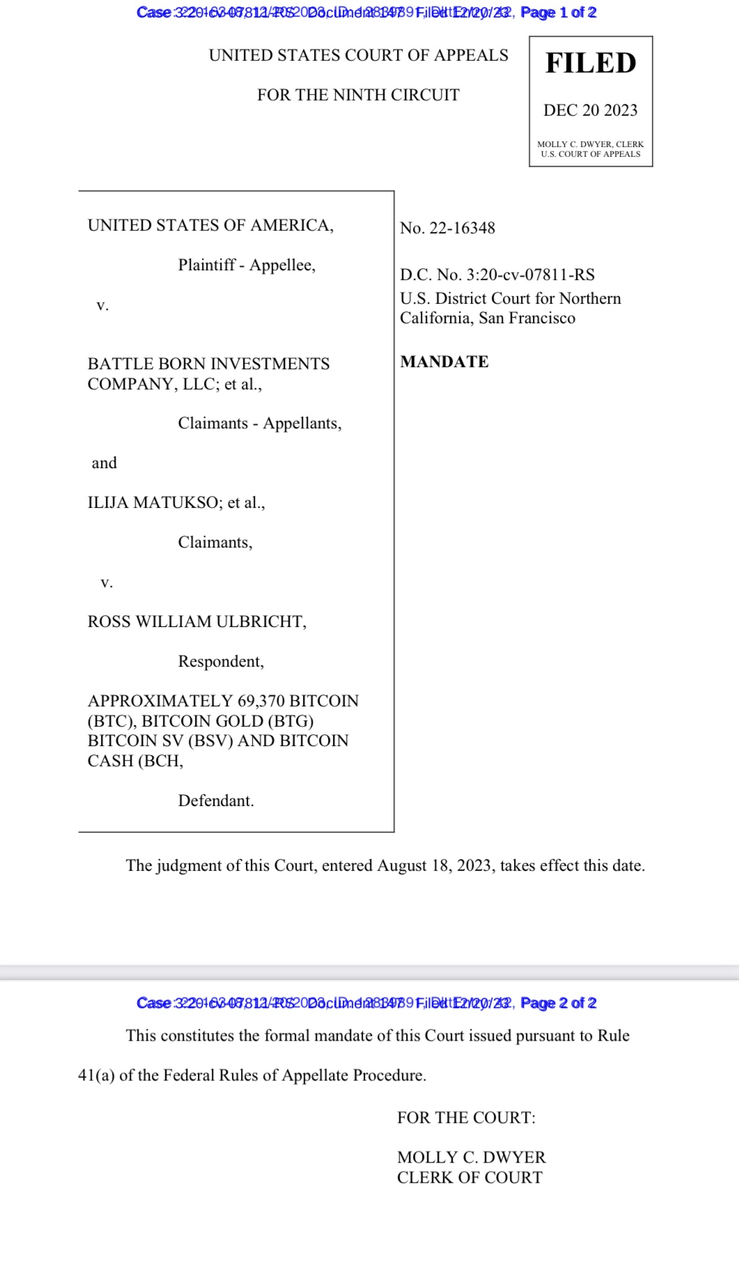 美 법원, 마약거래 사이트 보유 BTC 4조어치 압수 승인 > 뉴스/이슈 | 아이엠머니